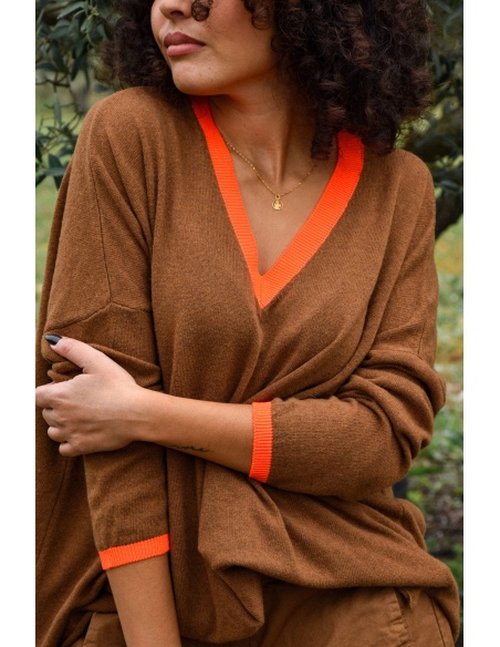 banditas FLUO ORANGE PULL FEMME