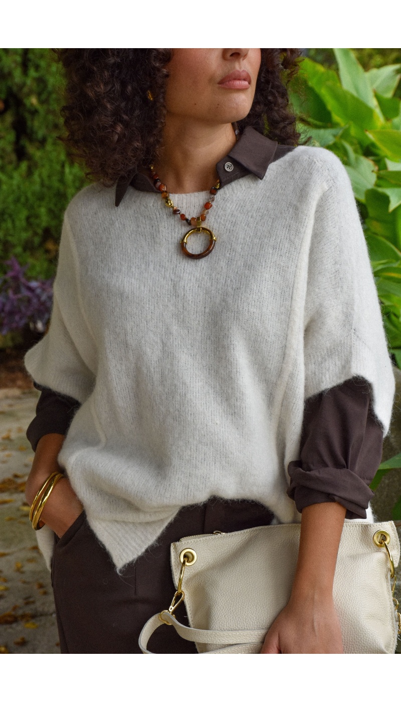Pull Maille Ecru Banditas ONDINA