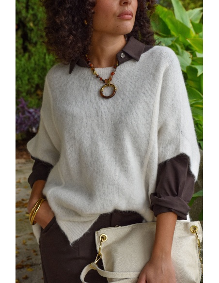 Pull Maille Ecru Banditas ONDINA