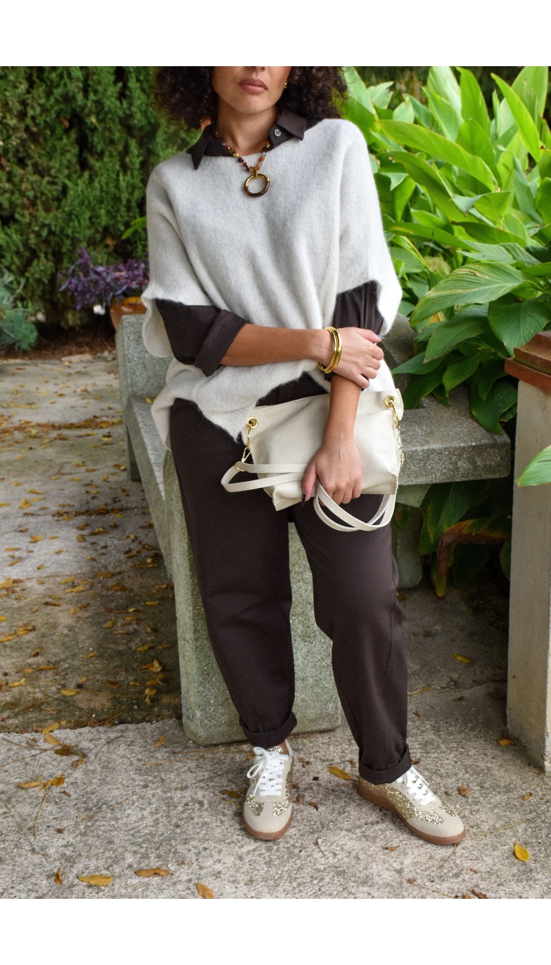 Pull Maille Ecru Banditas ONDINA