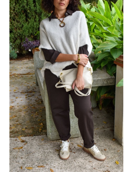 Pull Maille Ecru Banditas ONDINA