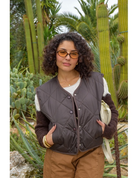 Veste Matelassée Chocolat ADRIANA