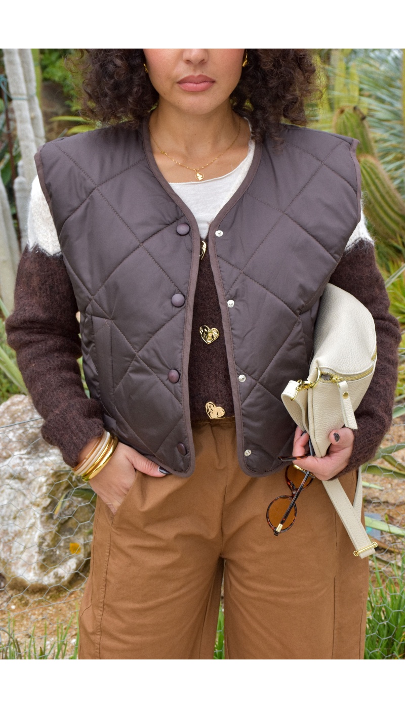 Veste Matelassée Chocolat ADRIANA