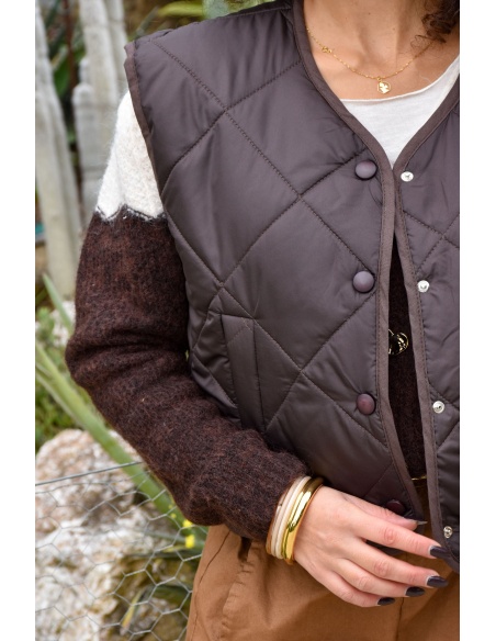 Veste Matelassée Chocolat ADRIANA