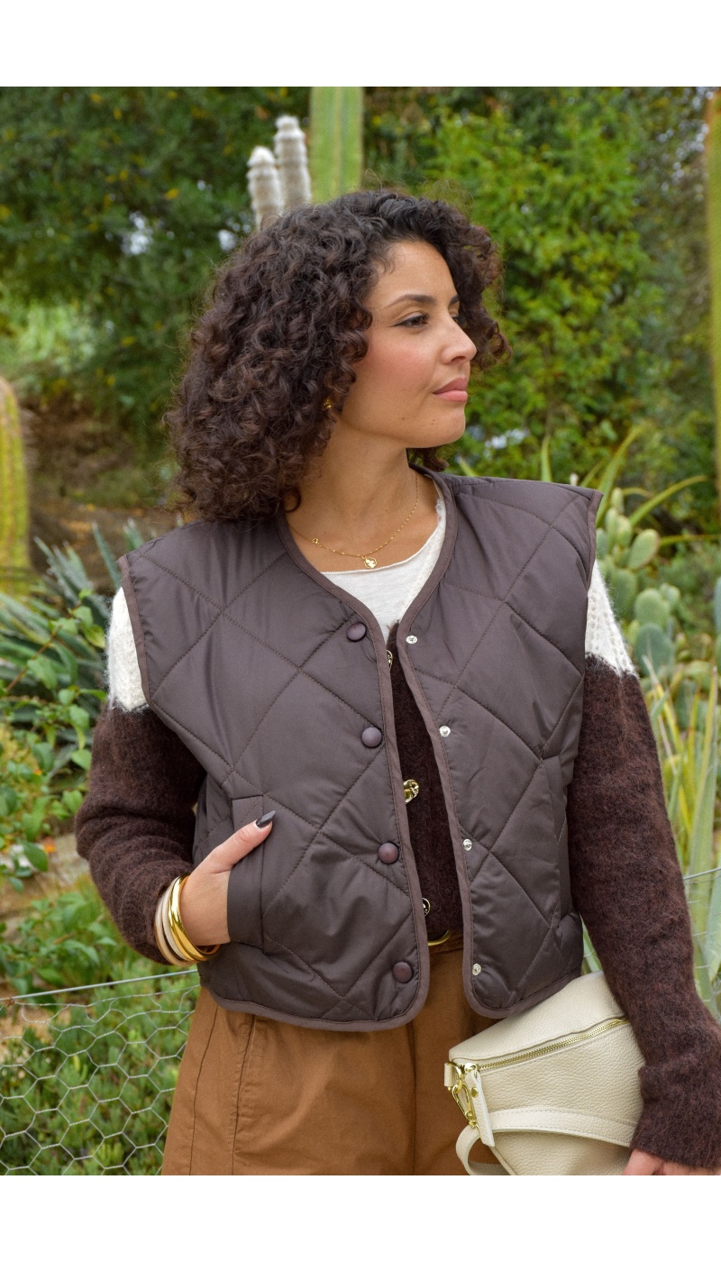 Veste Matelassée Chocolat ADRIANA