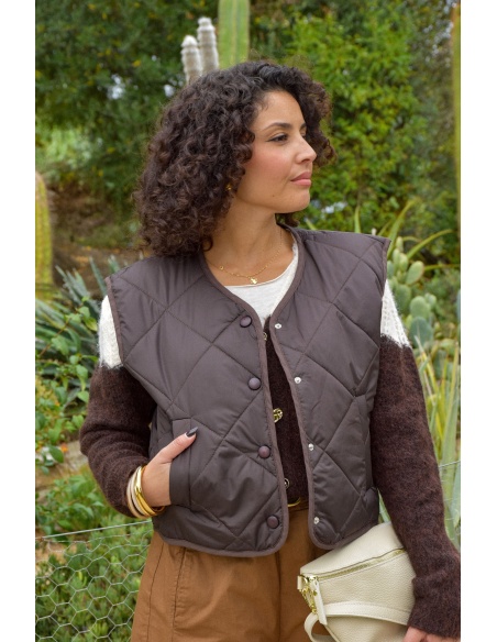 Veste Matelassée Chocolat ADRIANA