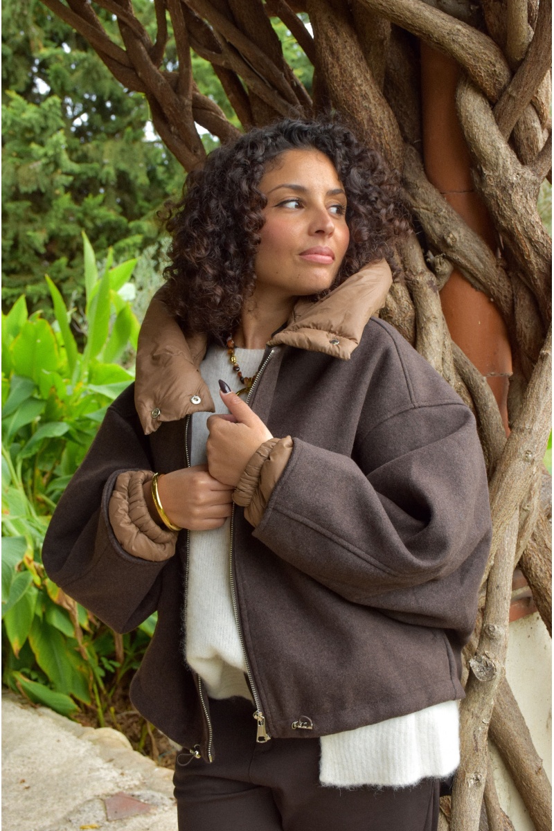 Veste Capuche Marron MATTIA