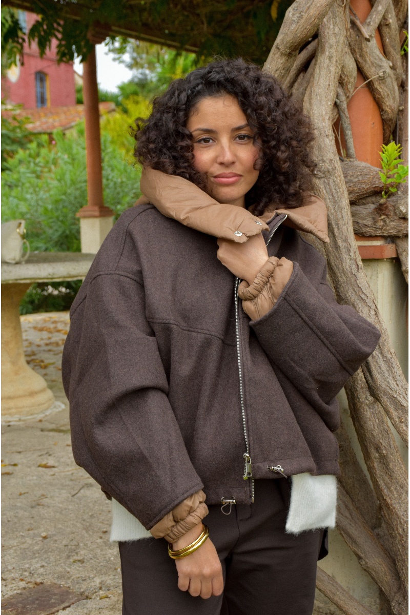 Veste Capuche Marron MATTIA 2