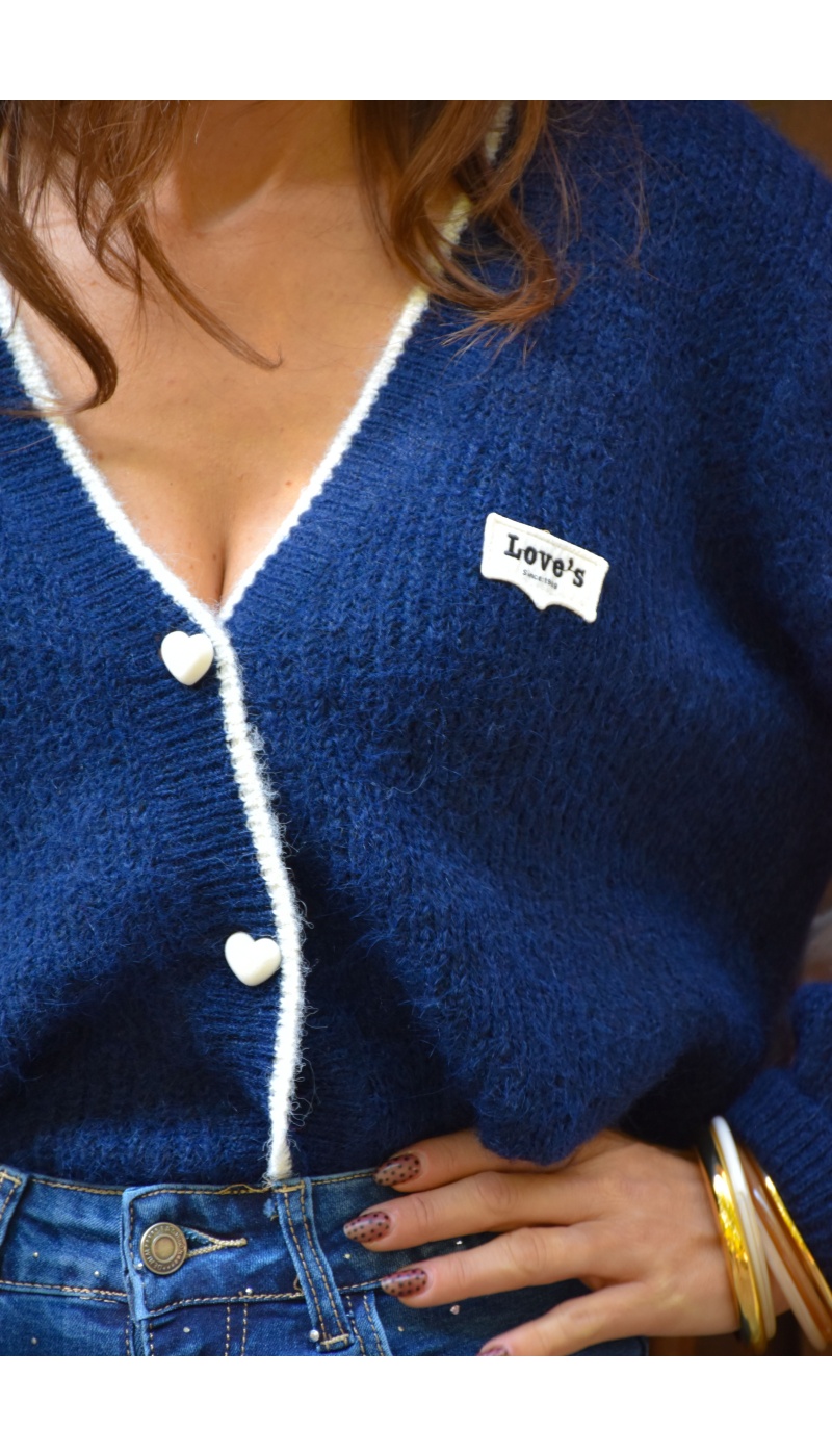 Gilet Cœur Marine BRUNELLA Gilet Cœur Marine BRUNELLA