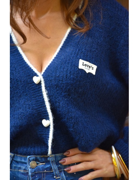 Gilet Cœur Marine BRUNELLA