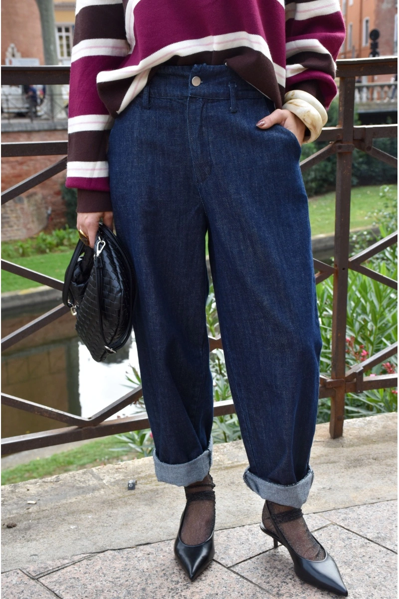 GARCONNE SARL TOPHA BRUT BLEU PANTALON FEMME