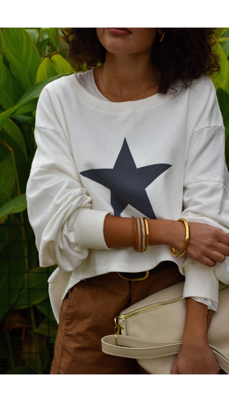 Pull Etoile Ecru Banditas ANTIGUA Pull Etoile Ecru Banditas ANTIGUA