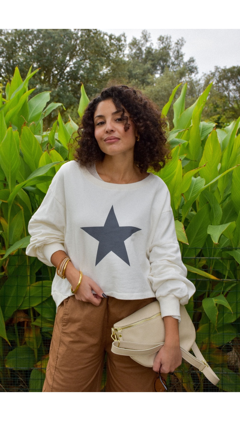 Pull Etoile Ecru Banditas ANTIGUA Pull Etoile Ecru Banditas ANTIGUA