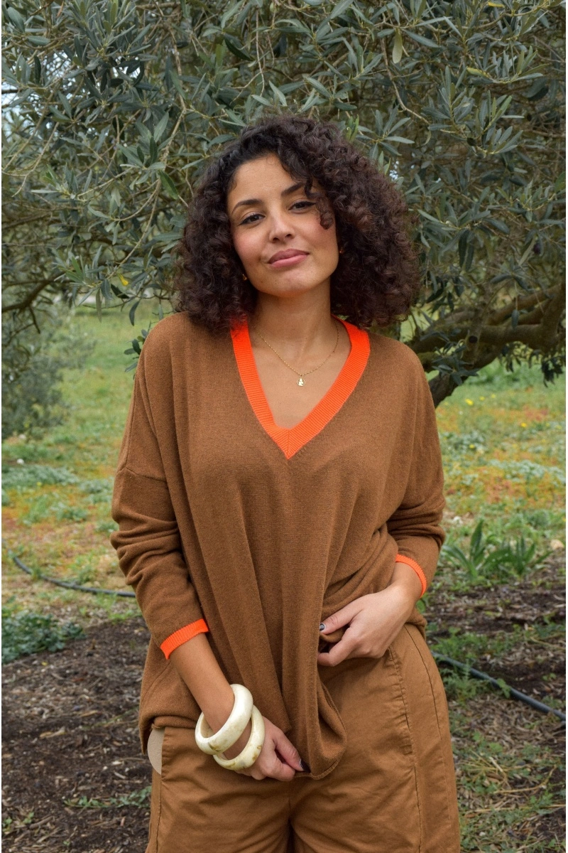 banditas ORANGE CAMEL PULL FEMME