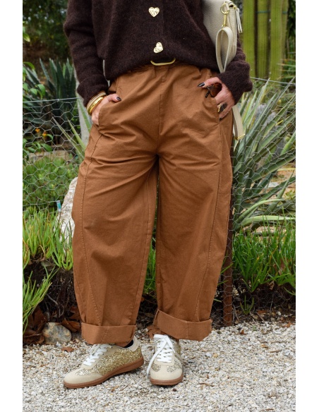 Pantalon Carotte Camel BARBARA