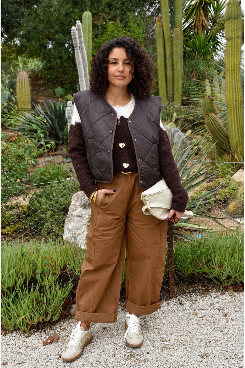 Pantalon Carotte Camel BARBARA 2