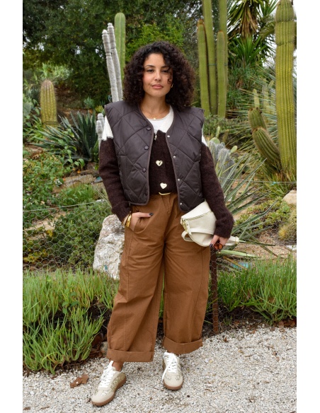 Pantalon Carotte Camel BARBARA