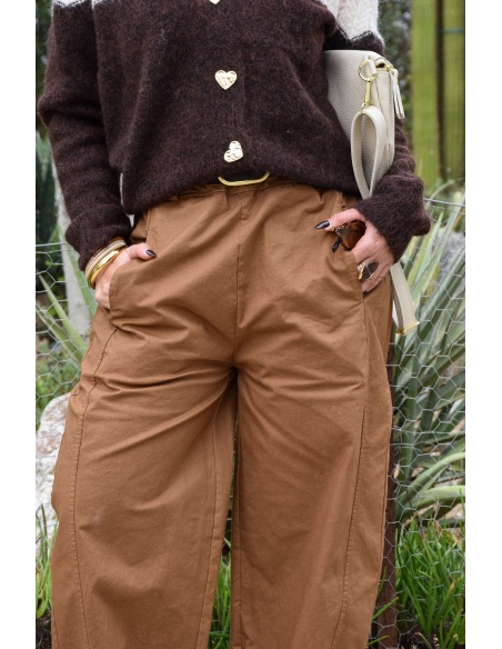 Pantalon Carotte Camel BARBARA