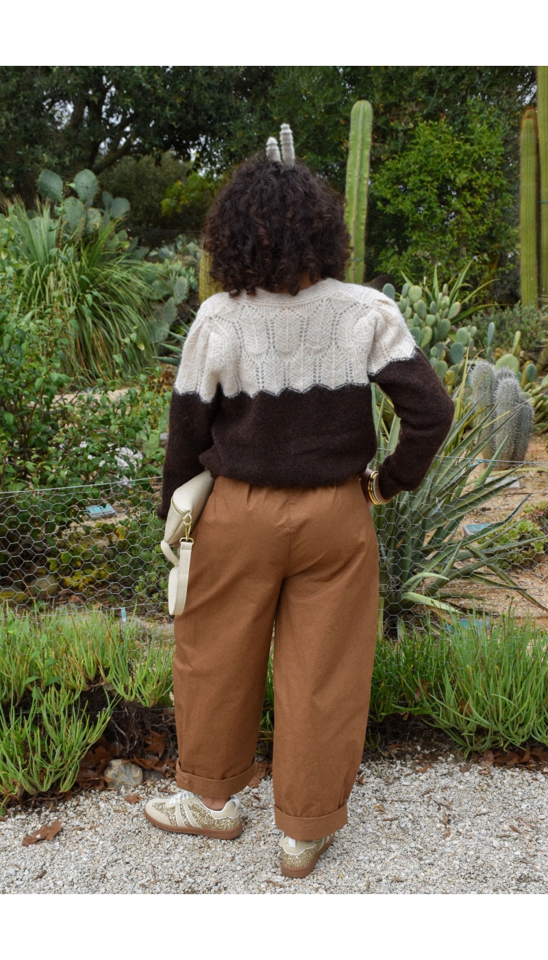 Pantalon Carotte Camel BARBARA