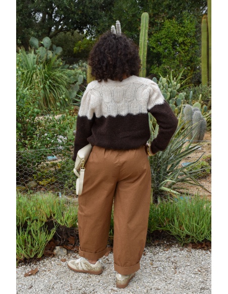 Pantalon Carotte Camel BARBARA