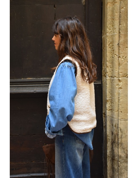 Gilet Bouclette Réversible CAMILLA