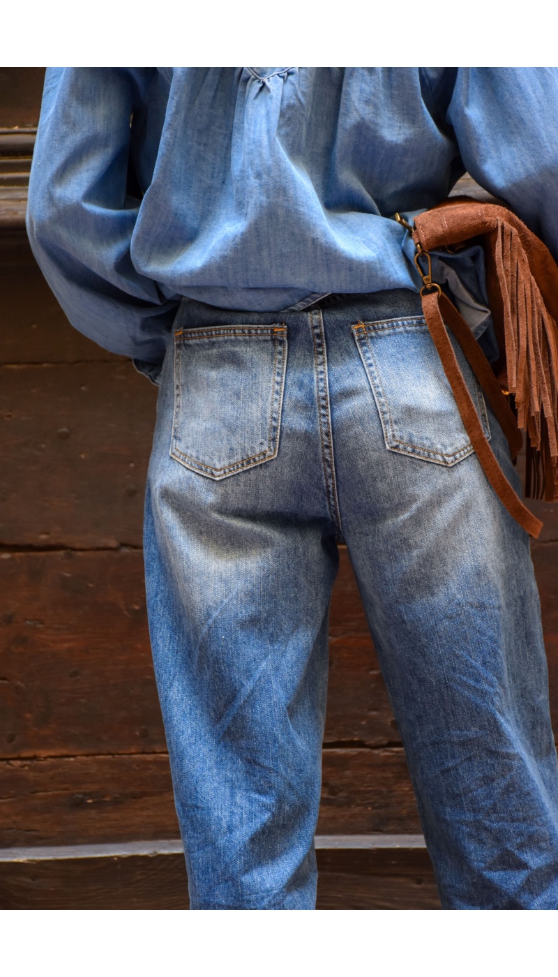 Jean Boyfriend Bleu MUSETTA