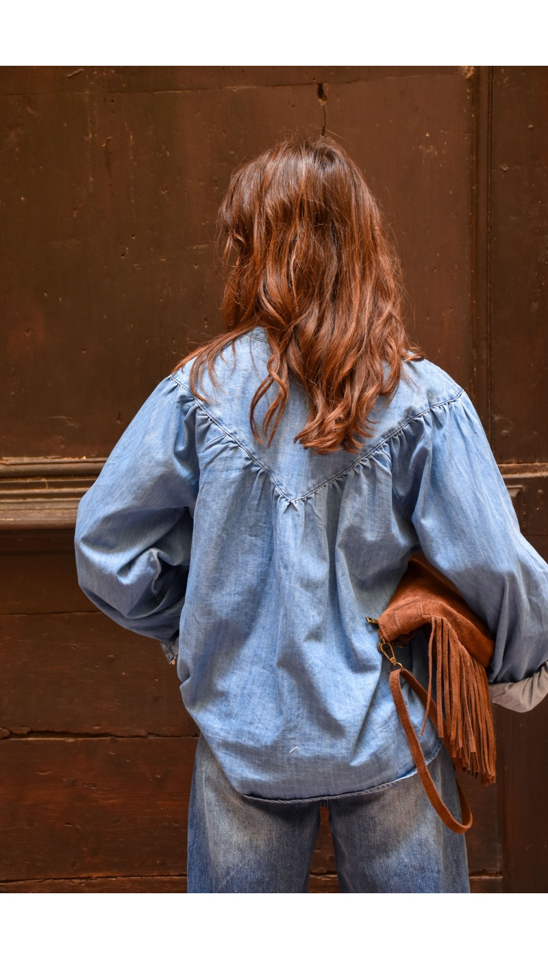 Chemisier Brodé Denim FLORIA