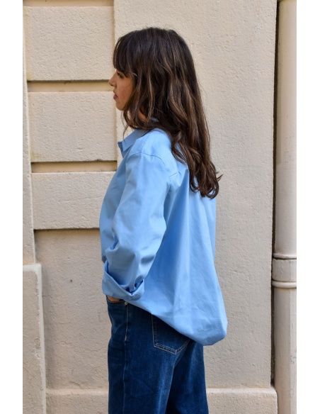 Chemisier Uni Ciel MATHILDE