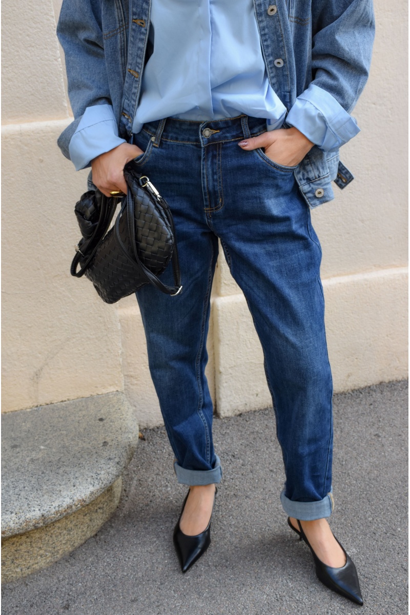 FASHION TENDANCE BRUT BLEU JEANS FEMME