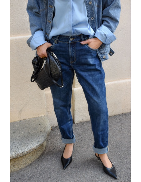 FASHION TENDANCE BRUT BLEU JEANS FEMME
