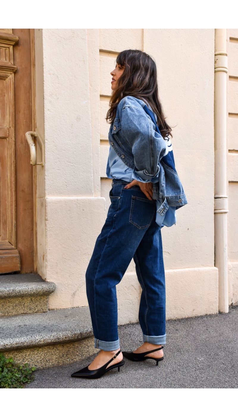 FASHION TENDANCE BRUT BLEU JEANS FEMME
