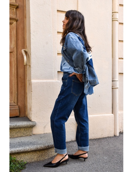 FASHION TENDANCE BRUT BLEU JEANS FEMME