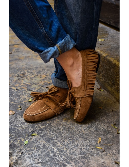 Mocassins Franges Camel SOPHIE
