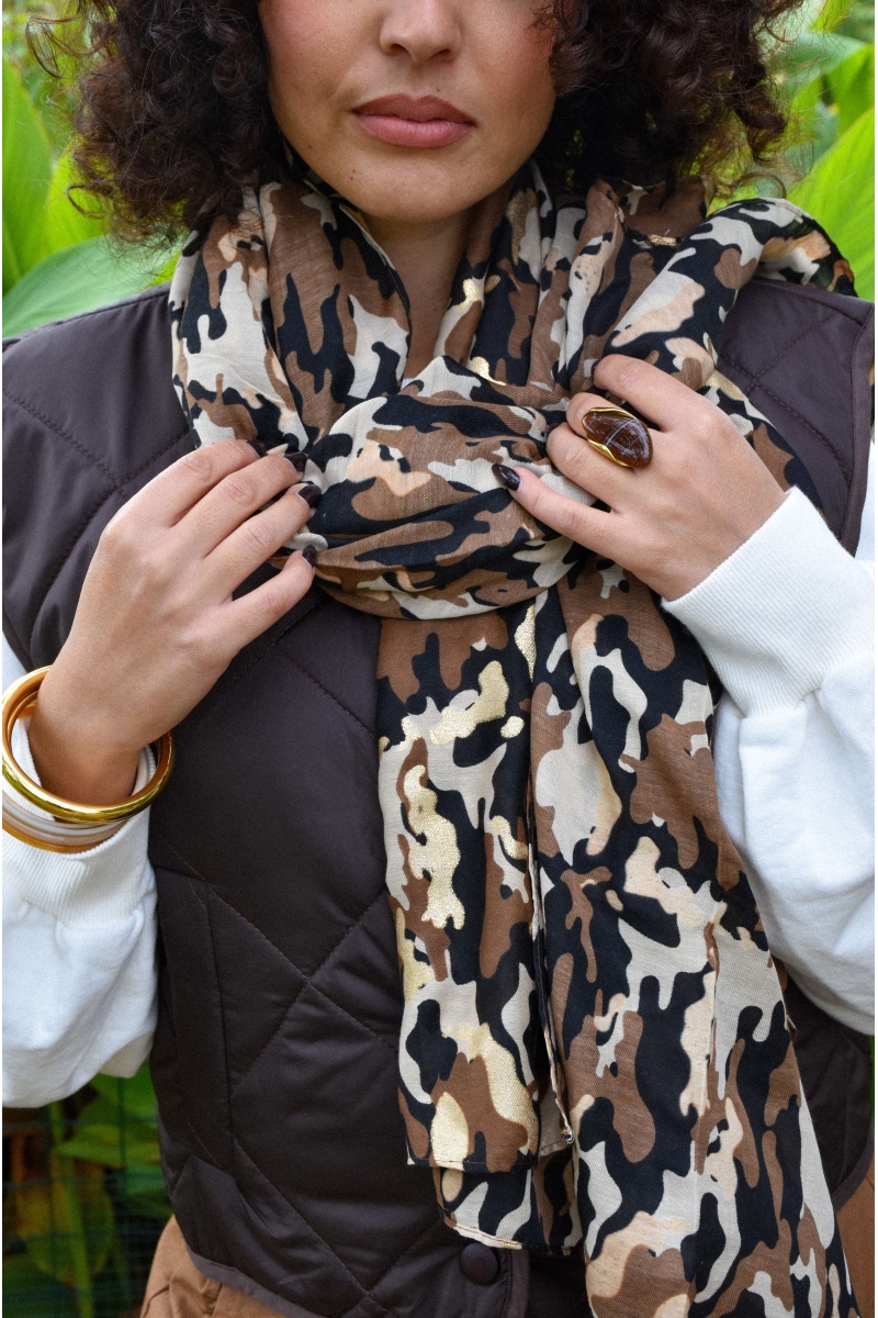 best daisy CAMOUF BEIGE ECHARPES