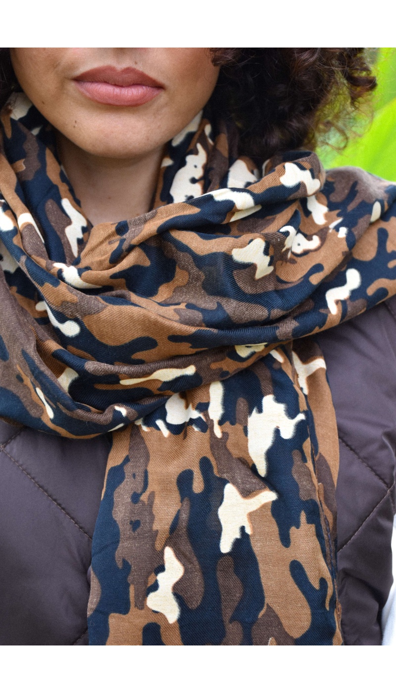 Foulard Camouflage Camel JULIETTA