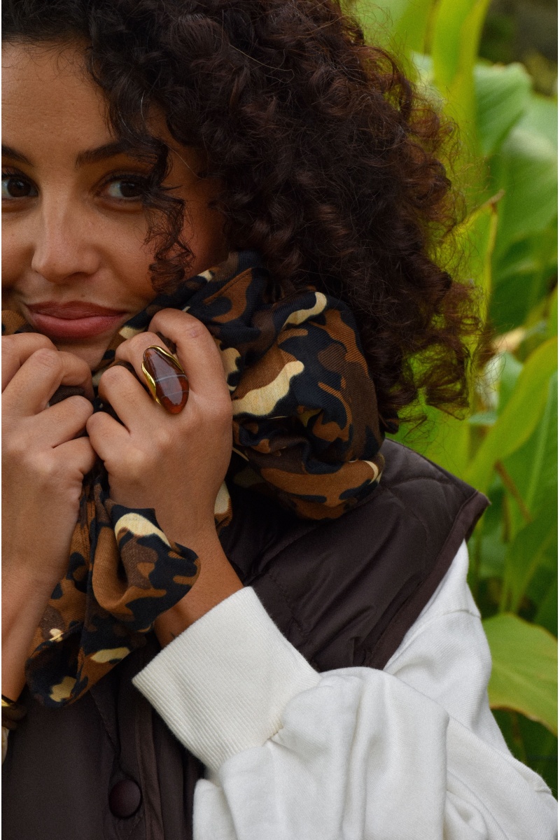Foulard Camouflage Camel JULIETTA