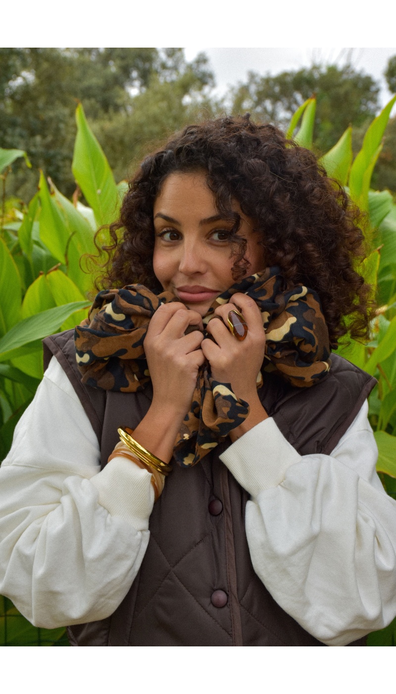 Foulard Camouflage Camel JULIETTA
