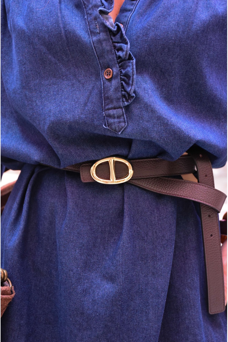 Ceinture Cuir Marron JULIE 2