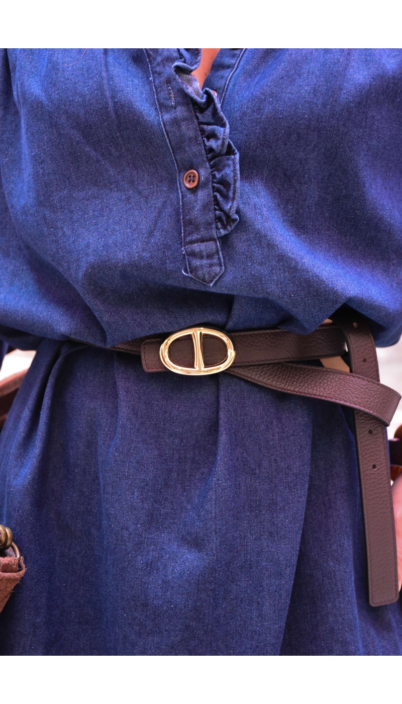 Ceinture Cuir Marron JULIE