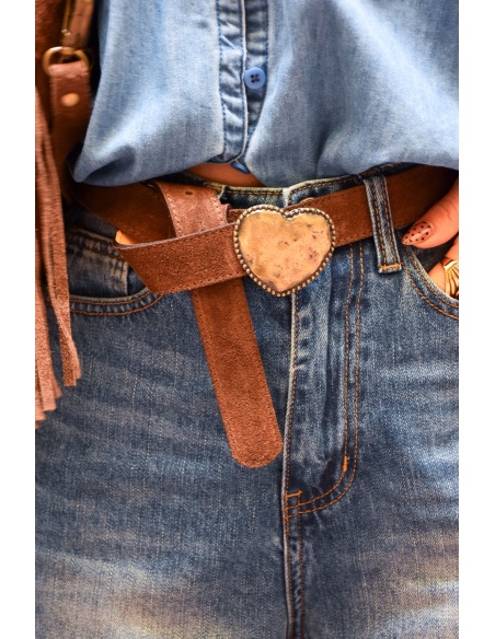 Ceinture Coeur Chocolat ELISA