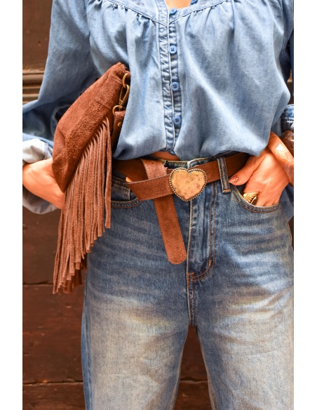 Ceinture Coeur Chocolat ELISA