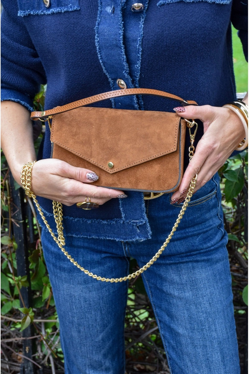 FLORA AND GEAN IMPORT DAIM COGNAC POCHETTE