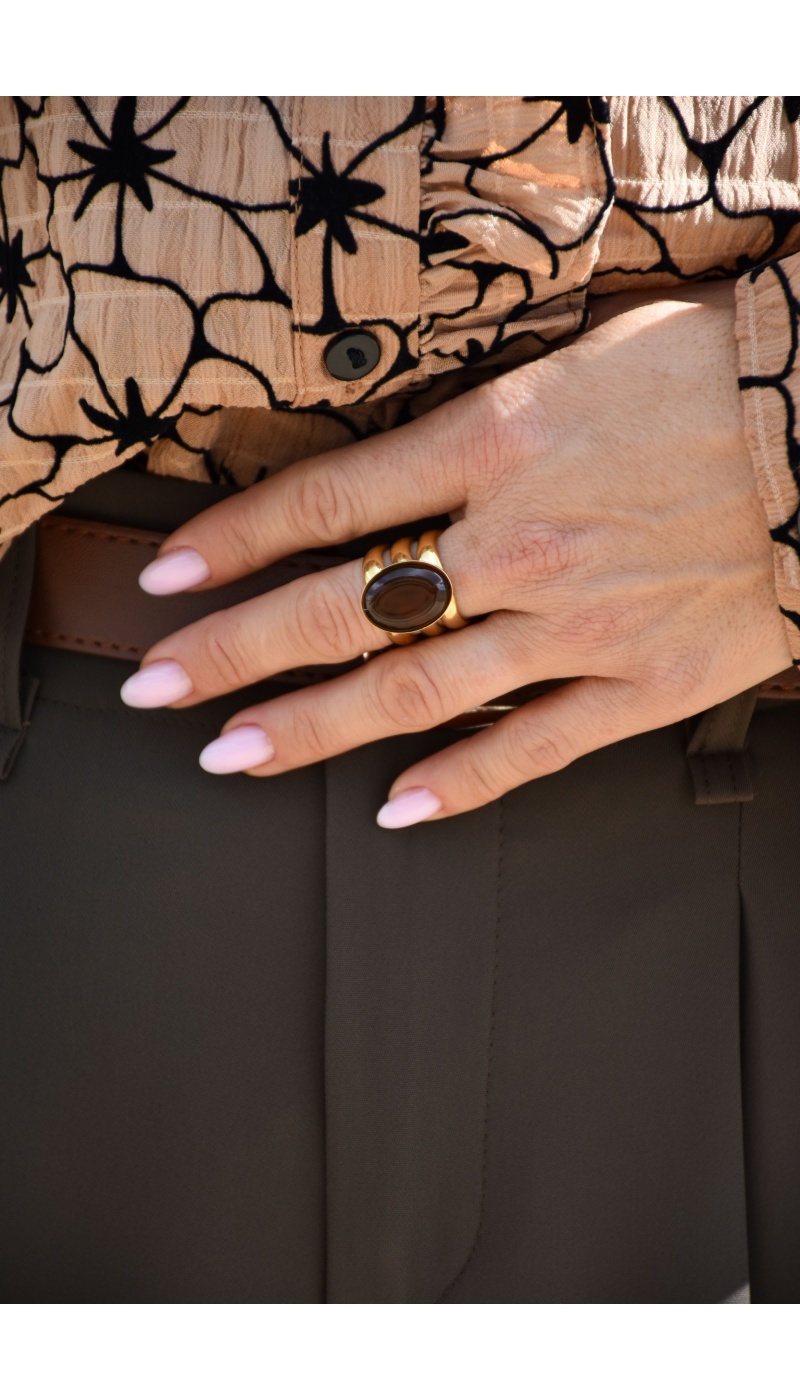 Bague Pierre Marron AIMIE