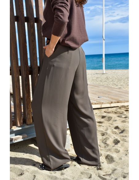 Pantalon Fluide Kaki LIVIA