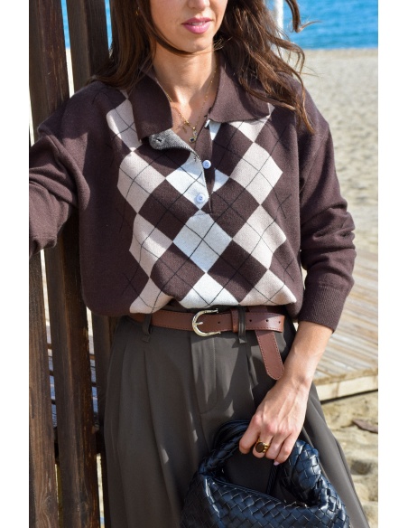 senes CARREA MARRON PULL FEMME