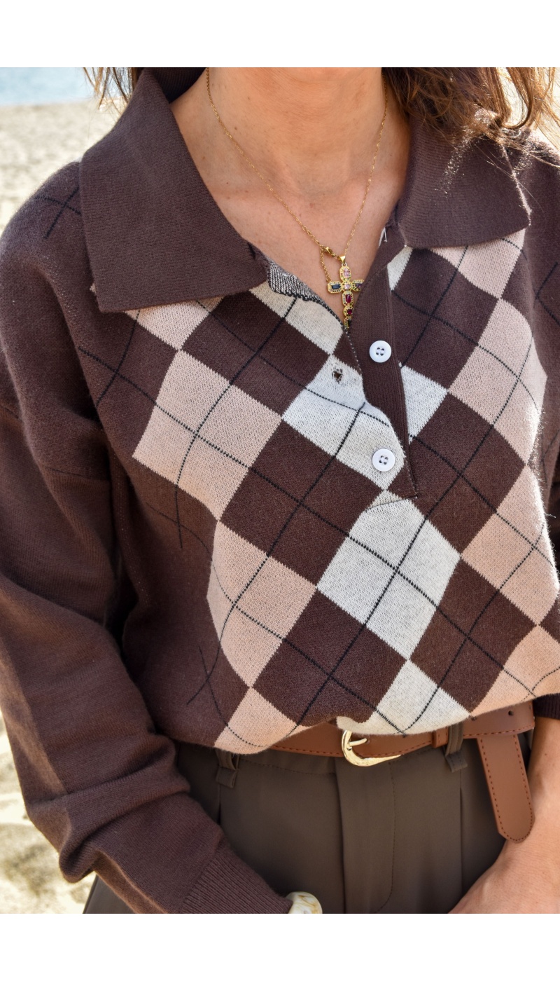 senes CARREA MARRON PULL FEMME