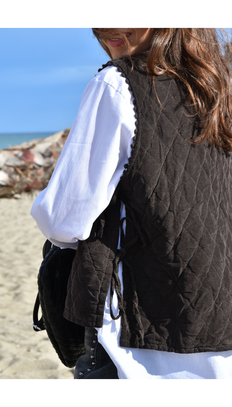 Haut Velours Chocolat VANINA