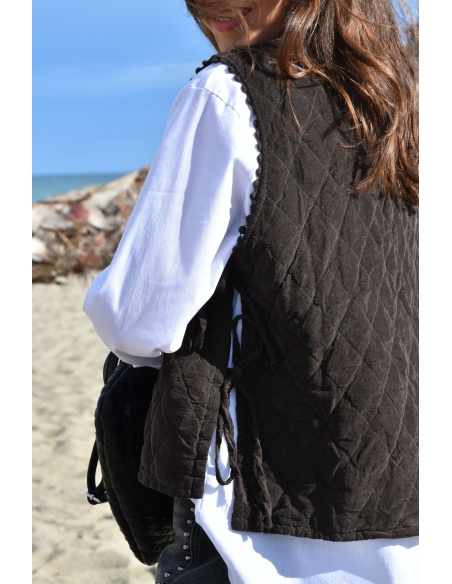 Haut Velours Chocolat VANINA