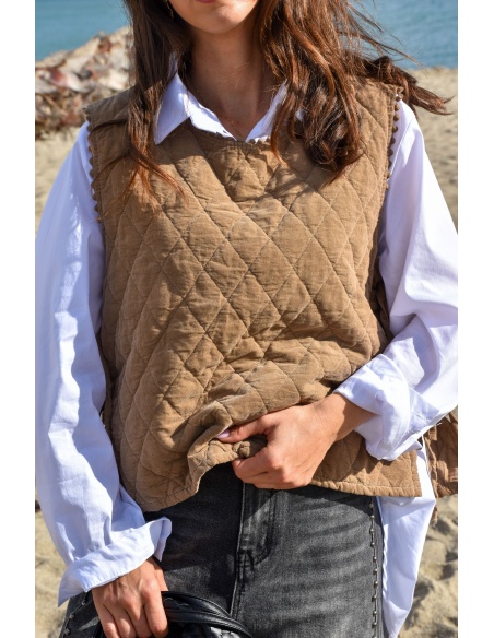 Haut Velours Beige VANINA