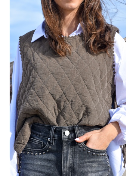 Haut Velours Taupe VANINA